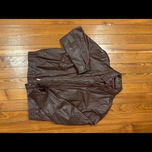 Men’s Leather Bomber Jacket
